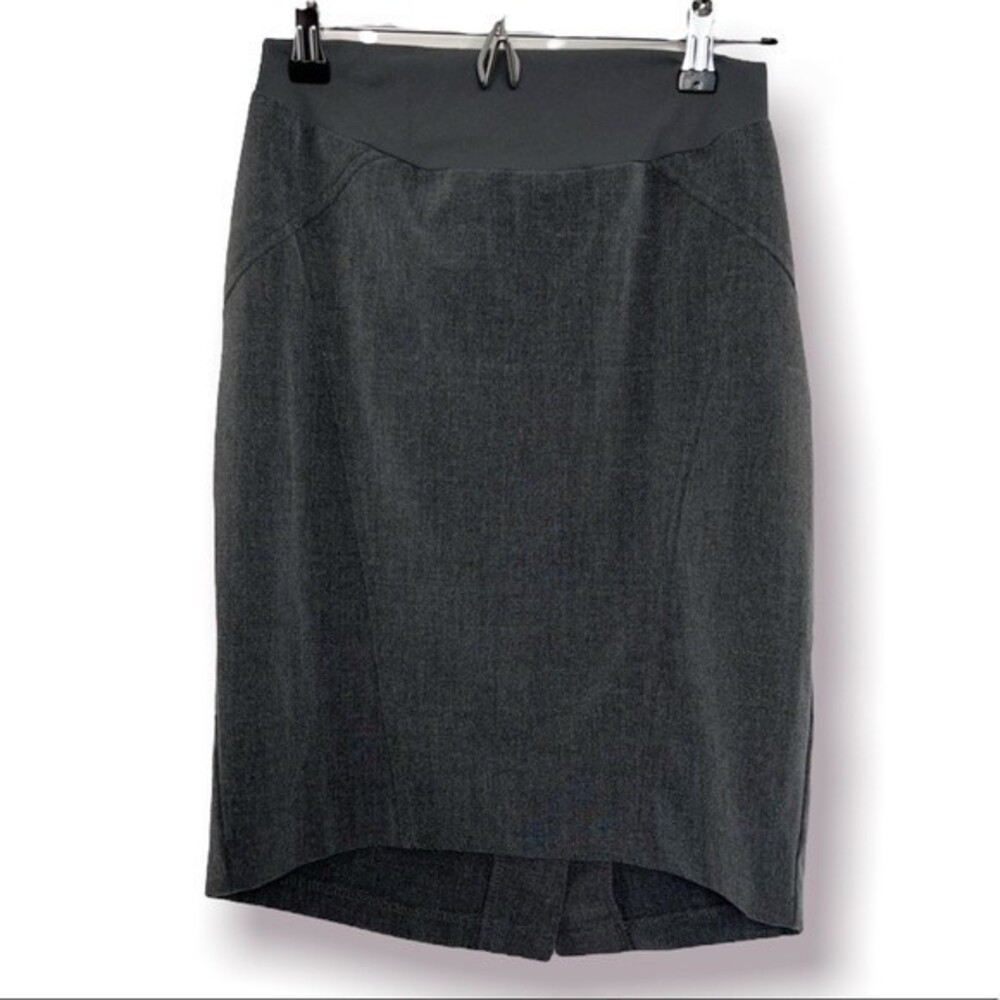 Motherhood Maternity Grey Pencil Skirt Full Panel